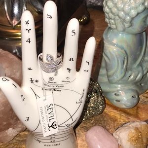 Sevil Italian design sterling silver snake ring